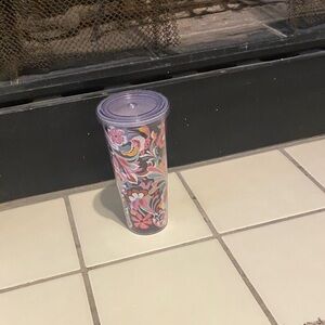 Vera Bradley Multicolor Floral Tumbler with Lid
